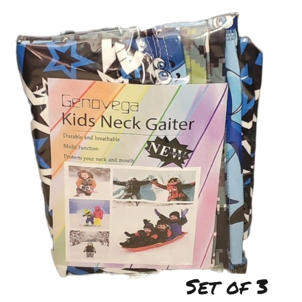 Genovega Kids Neck Gaiter - Pack of 3